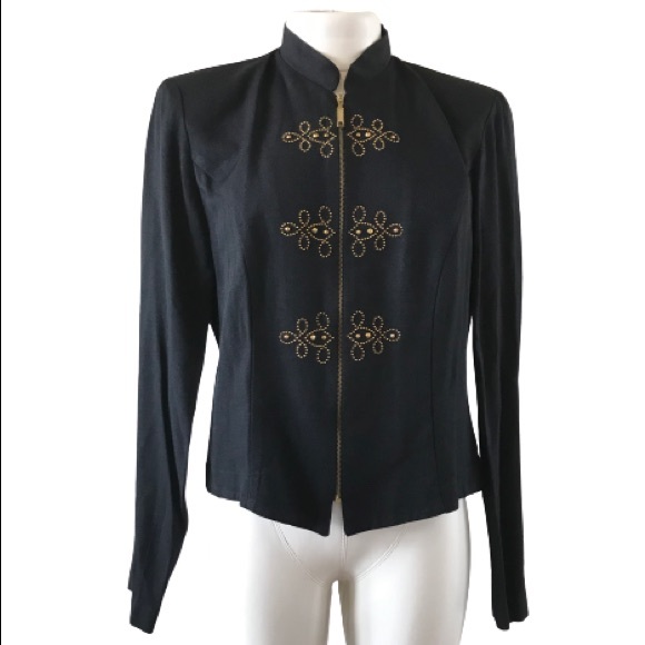 Vintage MICHEAL BLAKE Black Zip Up Jacket - Picture 1 of 7